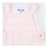 Pink ribbed dungarees