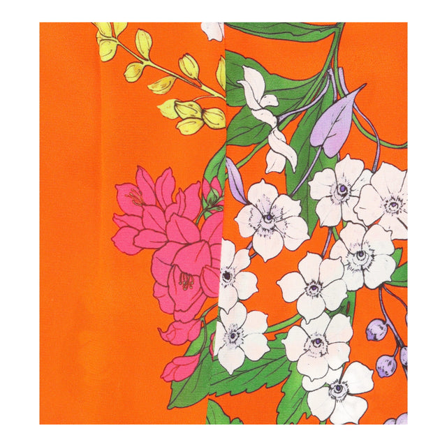 Karen Millen Orange Floral Print Sleeveless Draped