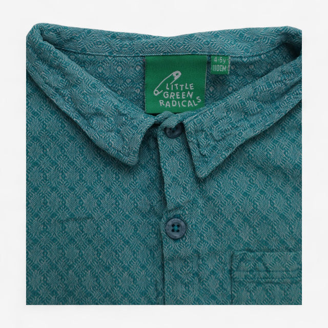 Shirt Teal with Diamond Stitch