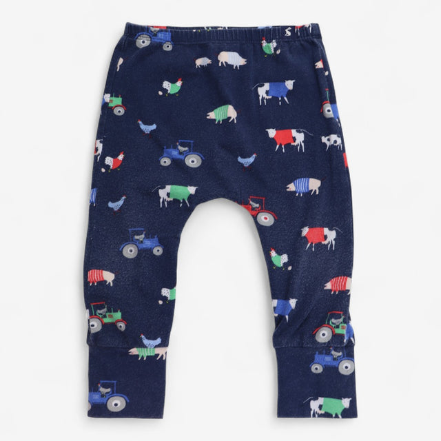 Leggings Jersey Blue Farmyard Print