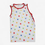 Sleeping Bag Muslin White Colourful Stars 1 Tog