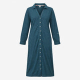 Midi Shirt Dress Sparkle Teal