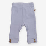 Blue Ribbed Leggings with Hedgehog Tag