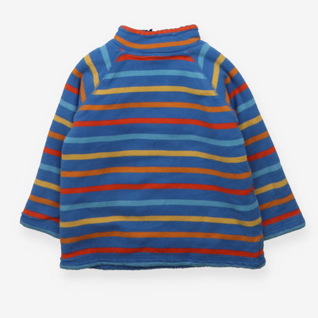 Blue Striped Fleece Sweater 