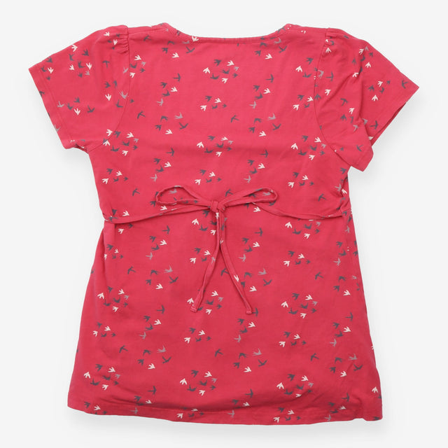 Organic Cotton Bird Print Maternity Nursing Tunic