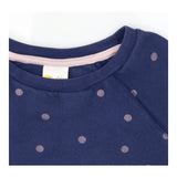Sweater Navy Pink Polka Dot