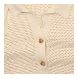 Cream Ecru 100% Organic Cotton Open Stitch Collare