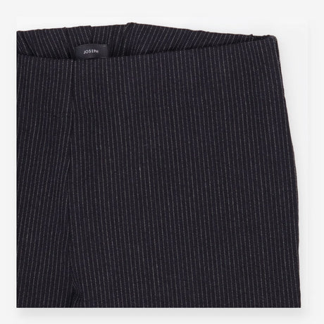 JOSEPH Navy Pinstripe Trousers Elastic Waist Size 