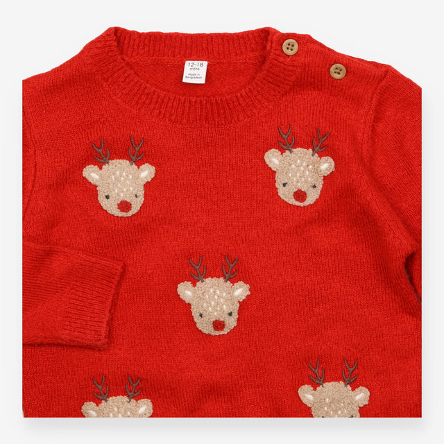 Knit Sweater Red Rudolph