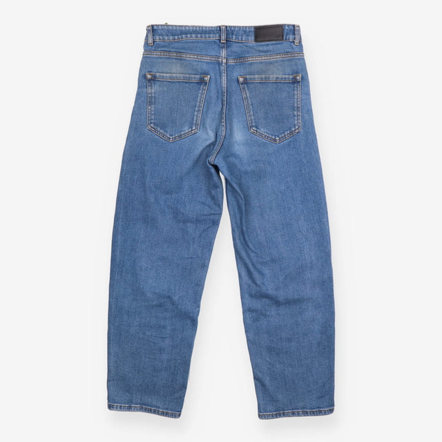 Jeans Mid Blue High Rise Straight Leg Denim