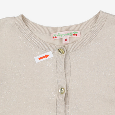Cardigan Cream with Silver Sparkle