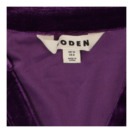 Blouse purple velour with bell sleeves