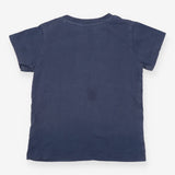 T-Shirt Blue Sleeping Dinosaur Applique