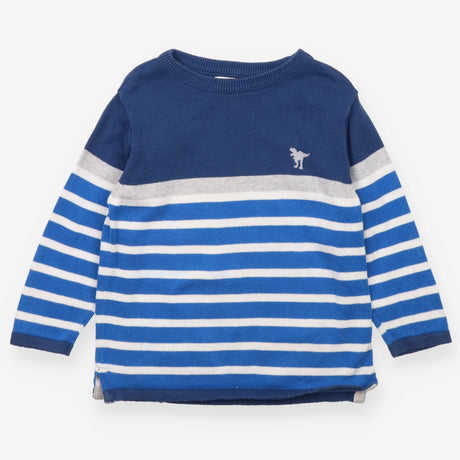 Sweater knit blue striped