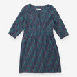Floral Corduroy Shirt Dress Grandad Collared Butto