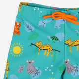 Baby Swim Shorts Green Safari