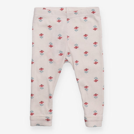 Leggings cream red flowers 
