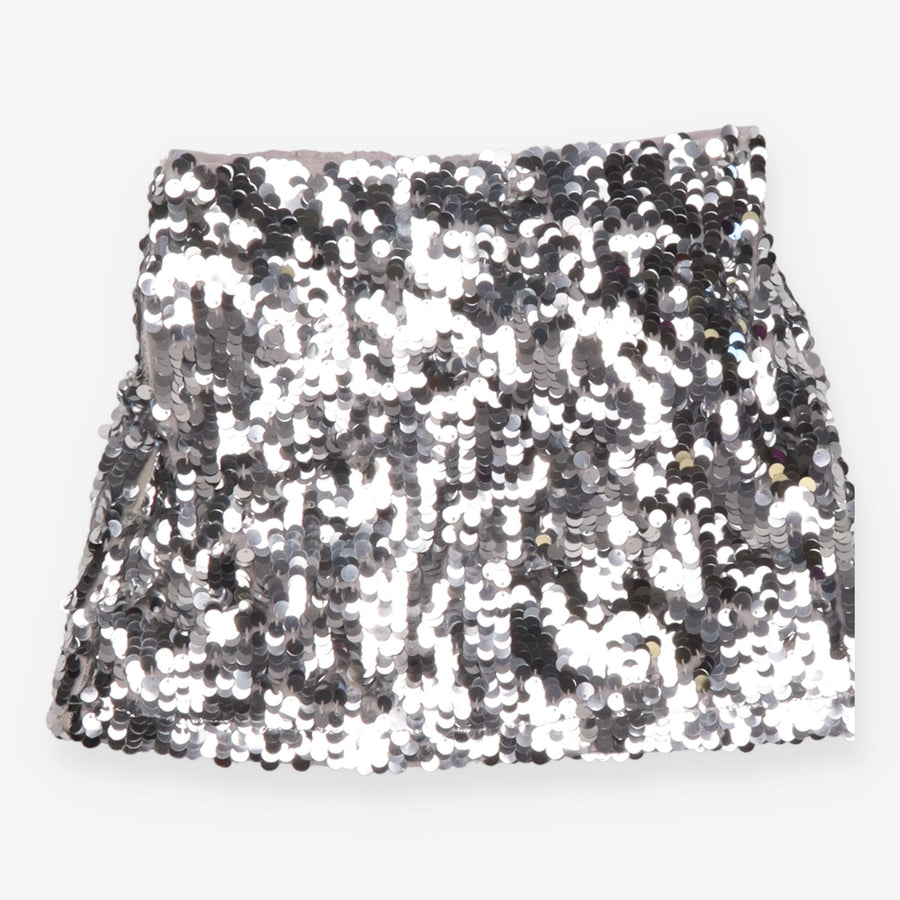 Sequin Skirt Silver