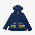 Reversible blue tractor hoody