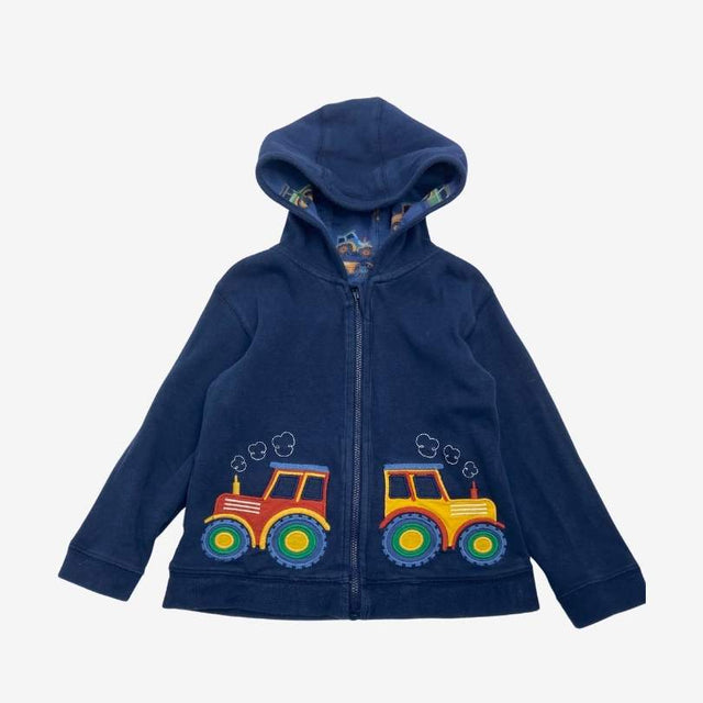 Reversible blue tractor hoody