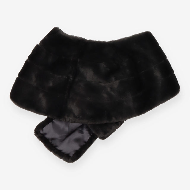 Faux Fur Wrap Charcoal Grey Evening Stole
