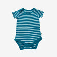 Frugi striped teal bodysuit vest 