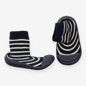 Navy Blue Ecru Cream Stripe Boys' Stripe Indoor Ou