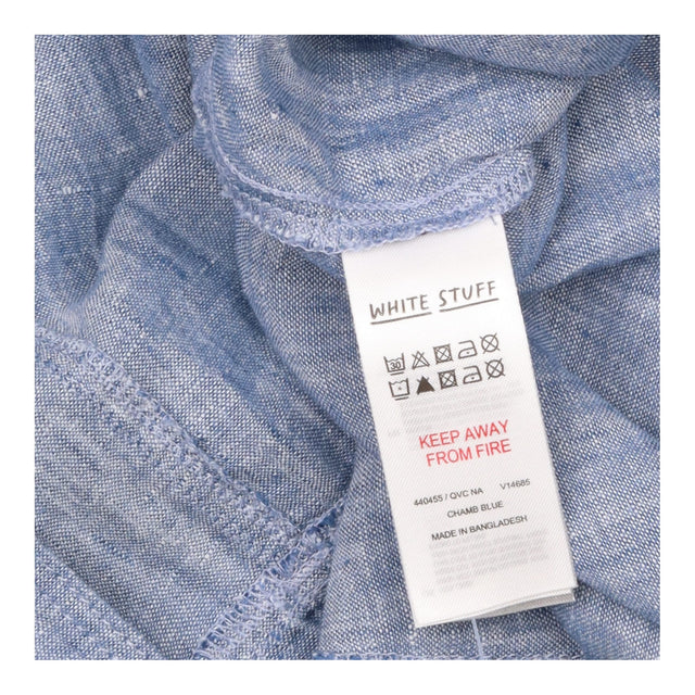 Dungarees Chambray Blue Pure Linen Cropped