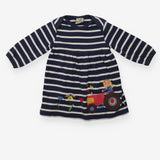 Dress LS jersey stripe lady on tractor