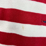 Red and white striped cotton jacket