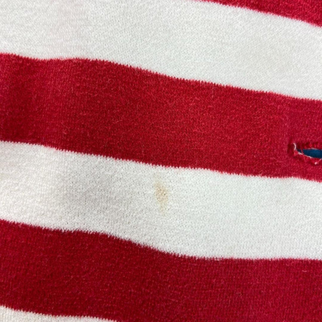 Red and white striped cotton jacket