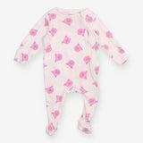 Sleepsuit Zip White with Percy Pig Print