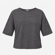 Charcoal Grey Wavy Textured Rib Long Sleeve Jumper