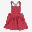 Berry pink cord pinafore floral lining