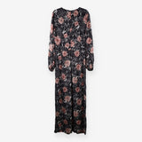Palazzo Jumpsuit – Black & Floral Print
