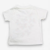 White t-shirt rainbow butterflies