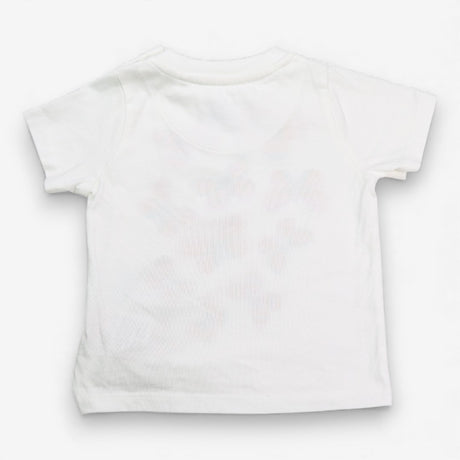 White t-shirt rainbow butterflies