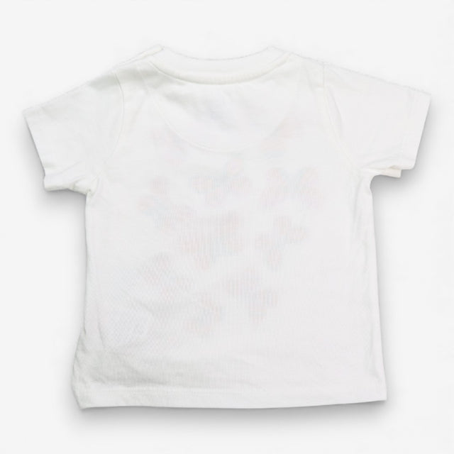 White t-shirt rainbow butterflies