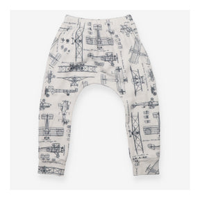 Harem Legging White with Airplanes
