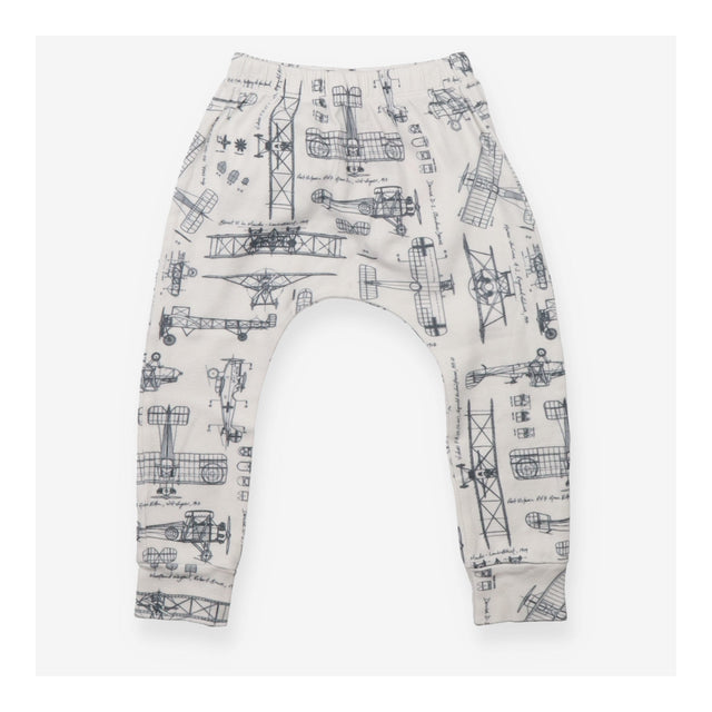 Harem Legging White with Airplanes