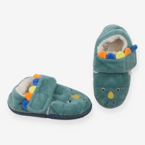 Slippers Green Dinosaurs