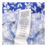Dress Blue White Floral Print Short Sleeve
