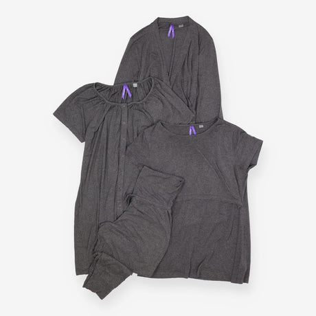  Charcoal Grey Marl Maternity Hospital Bag Sleep 4