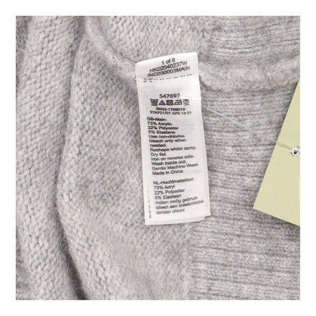 Jumper Dress Cowl Neck Knit Grey
