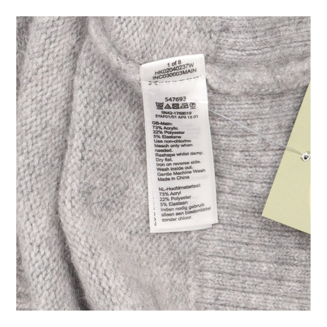 Jumper Dress Cowl Neck Knit Grey