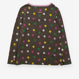 T-Shirt Long Sleeve Brown Multicoloured Spots