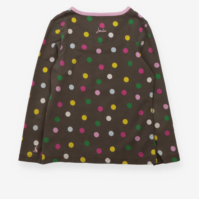 T-Shirt Long Sleeve Brown Multicoloured Spots