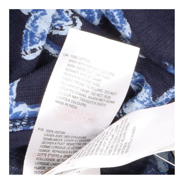 Dress Navy Blue Floral Cotton Jersey Long Sleeve