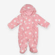 Pramsuit Pink Fleece with Stars