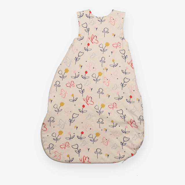 Sleeping bag cream butterflies flowers 1.5